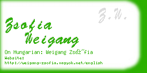 zsofia weigang business card